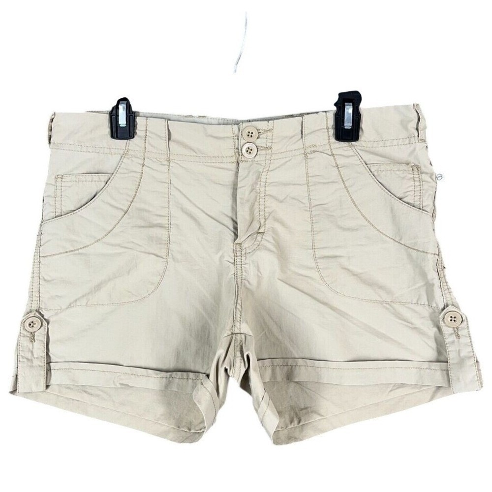 Magellan Outdoors Cargo Shorts Mens L Tan Ripstop Nylon Hiking Fishing